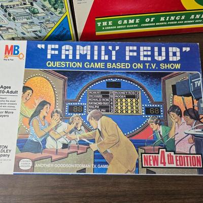 Variety of board games - All about Greeley - Triopley - Family Feud and Yahtzee