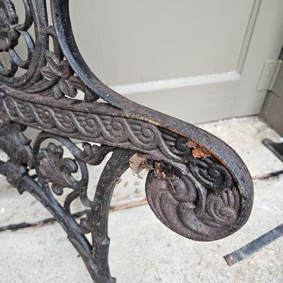 Pair of Wrought Iron Bench Ends & Supports (BP-JS)