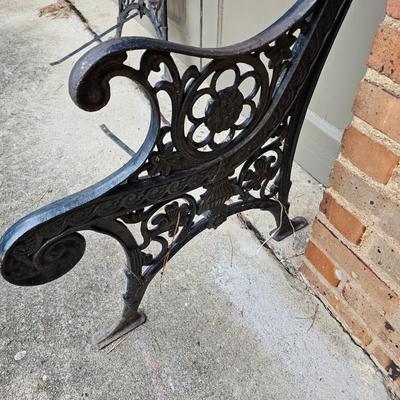 Pair of Wrought Iron Bench Ends & Supports (BP-JS)