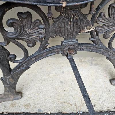 Pair of Wrought Iron Bench Ends & Supports (BP-JS)