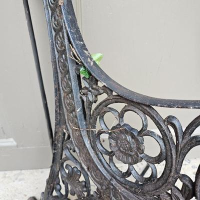 Pair of Wrought Iron Bench Ends & Supports (BP-JS)