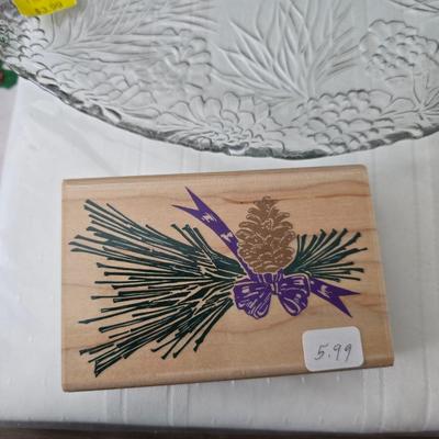 Giant snowman and Christmas items lots of Christmas crafting items - Pinecones - Ribbon and more