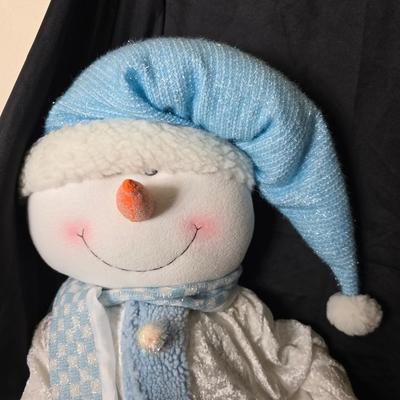 Giant snowman and Christmas items lots of Christmas crafting items - Pinecones - Ribbon and more