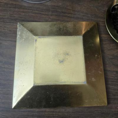 Oil lamp with electric corked attachment - two candle sconces and a decorative candle plate