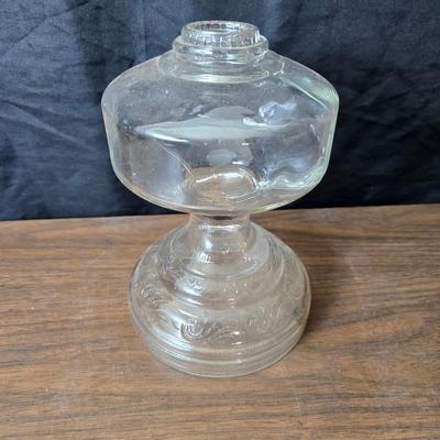 Oil lamp with electric corked attachment - two candle sconces and a decorative candle plate