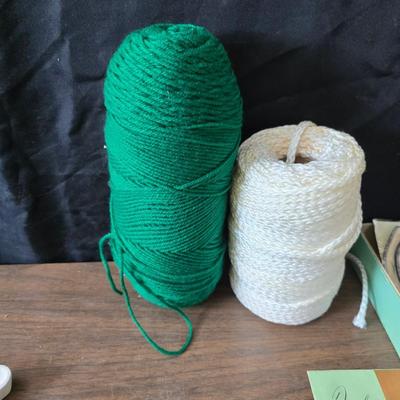 Crafting supplies - yarn - Photo album - ceramic letters with trays and much more