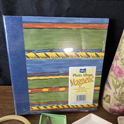 Crafting supplies - yarn - Photo album - ceramic letters with trays and much more
