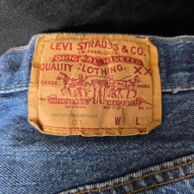 Four pair of Size 36 x 33 jeans - Levi's and Plain Pockets