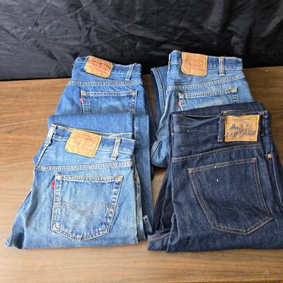 Four pair of Size 36 x 33 jeans - Levi's and Plain Pockets