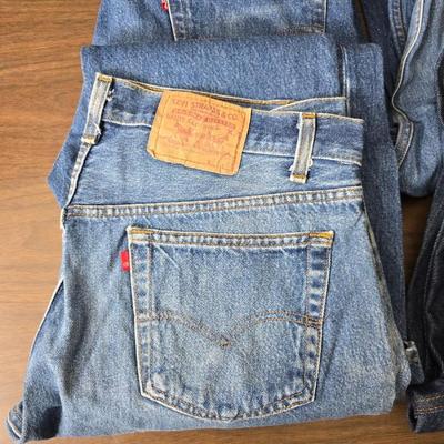 Four pair of Size 36 x 33 jeans - Levi's and Plain Pockets