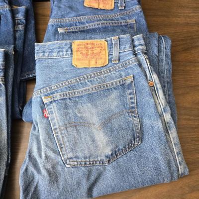 Four pairs of worn Levi Jeans size 38 x 33