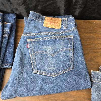 Four pairs of worn Levi Jeans size 38 x 33