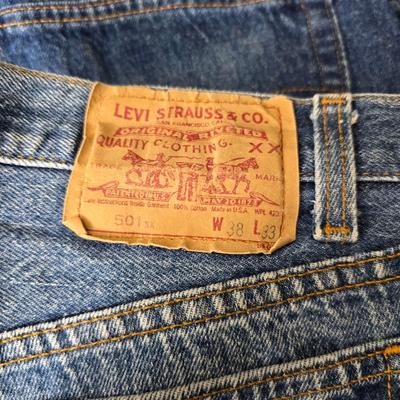 Four pairs of worn Levi Jeans size 38 x 33