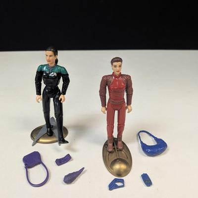 Playmates Star Trek 1994 Lt. Dax & Major Kira Articulated
