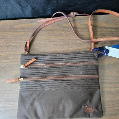 Dooney & Bourke small brown purse with a nice new brown paisley checkbook wallet by Relic