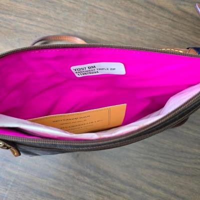 Dooney & Bourke small brown purse with a nice new brown paisley checkbook wallet by Relic