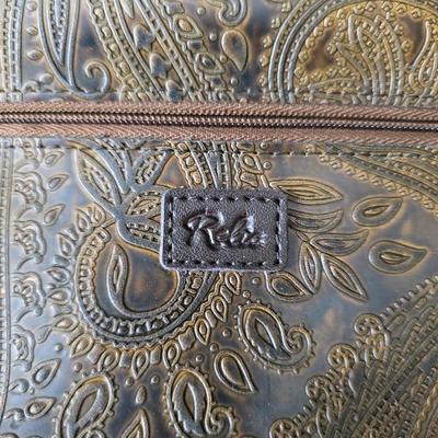 Dooney & Bourke small brown purse with a nice new brown paisley checkbook wallet by Relic