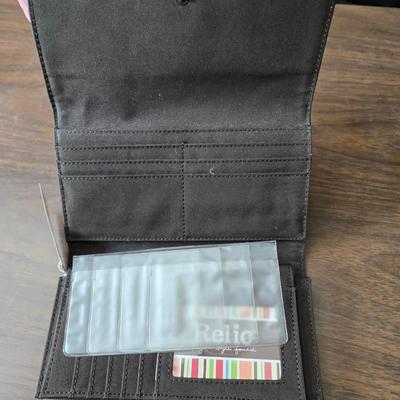 Dooney & Bourke small brown purse with a nice new brown paisley checkbook wallet by Relic