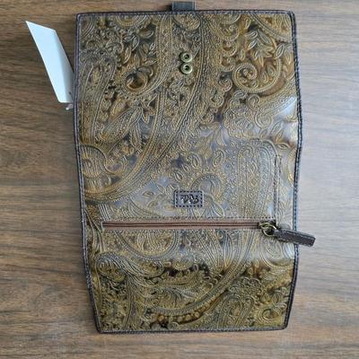 Dooney & Bourke small brown purse with a nice new brown paisley checkbook wallet by Relic