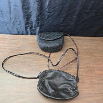 Small black purses / handbags - J- Jill and straw like purse
