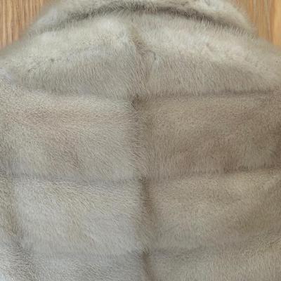 Vintage Light Tan Fur Stole with Satin Lining