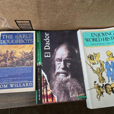 Boxes of softcover books - all different genres -