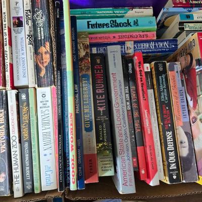 Large assortment of softback books - Steinbeck - History - George Orwell - Dickens and other great authors