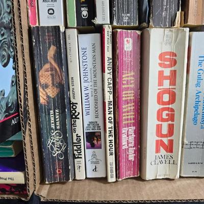 Large assortment of softback books - Steinbeck - History - George Orwell - Dickens and other great authors