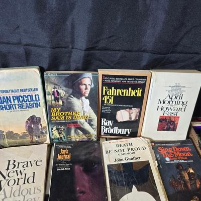 Large assortment of softback books - Steinbeck - History - George Orwell - Dickens and other great authors