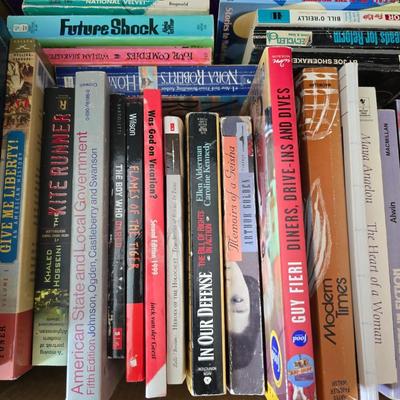 Large assortment of softback books - Steinbeck - History - George Orwell - Dickens and other great authors