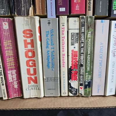 Large assortment of softback books - Steinbeck - History - George Orwell - Dickens and other great authors