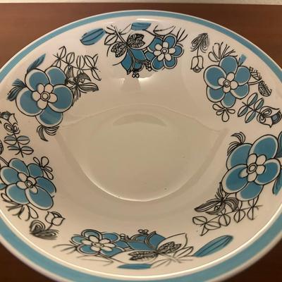 Mikasa Cera-Stone “Symphony” Dinnerware – Blue Floral