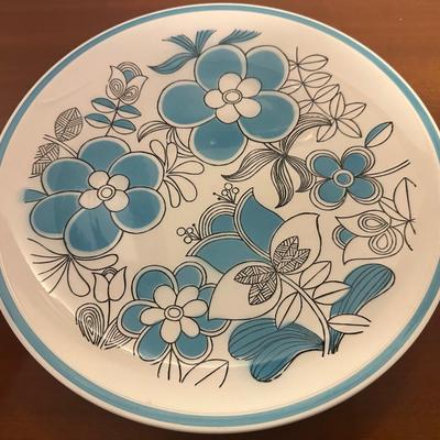 Mikasa Cera-Stone “Symphony” Dinnerware – Blue Floral