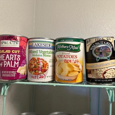 CANNED FRUIT/VEGGIES, SALMON AND MORE