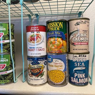 CANNED FRUIT/VEGGIES, SALMON AND MORE