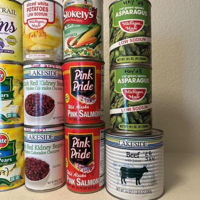 CANNED FRUIT, VEGGIES, SALMON AND MORE
