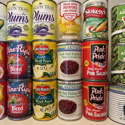 CANNED FRUIT, VEGGIES, SALMON AND MORE