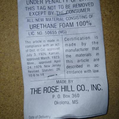 Rose hill co. fabric seated claw foot bench