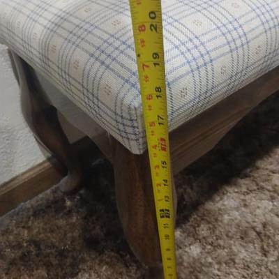 Rose hill co. fabric seated claw foot bench