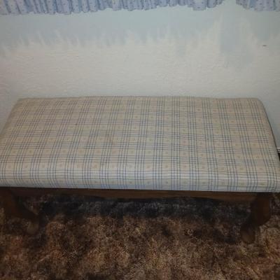 Rose hill co. fabric seated claw foot bench