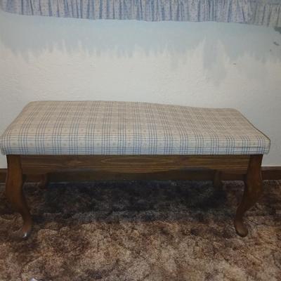 Rose hill co. fabric seated claw foot bench