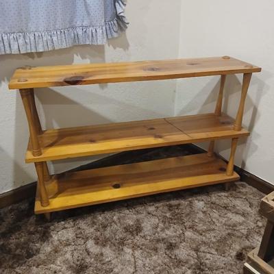 Nice knotty pine wood shelving unit