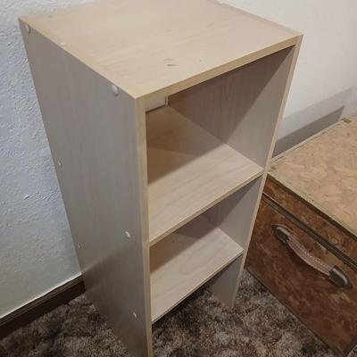 Wooden trunk with a small shelf