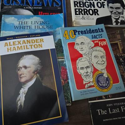 Newspapers - books - booklets - poster - pamphlets all about the Presidents of the United States