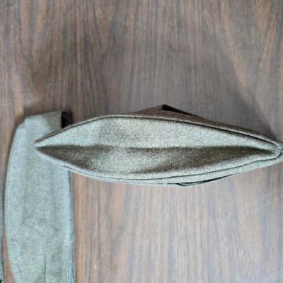 Three German wool Garrison hats, Georg Grote - signed and have NEUMÜNSTER inside the outside flap - cold war era