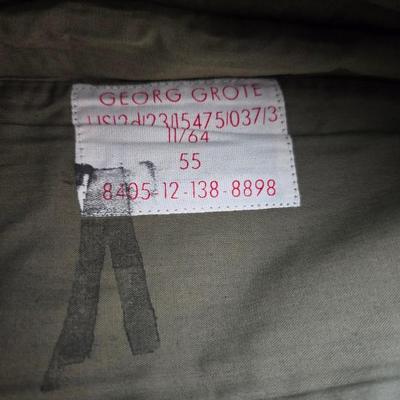 Three German wool Garrison hats, Georg Grote - signed and have NEUMÜNSTER inside the outside flap - cold war era