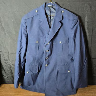United States Air Force (USAF) Men's Enlisted Service Dress Coat, also known informally as the "dress blues" jacket or...