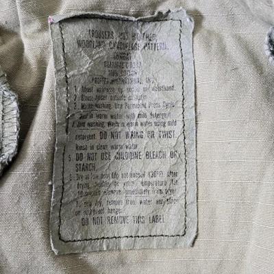 Four vintage USMC brown-dominant ERDL jungle jackets with a pair of pants - see photos for sizes