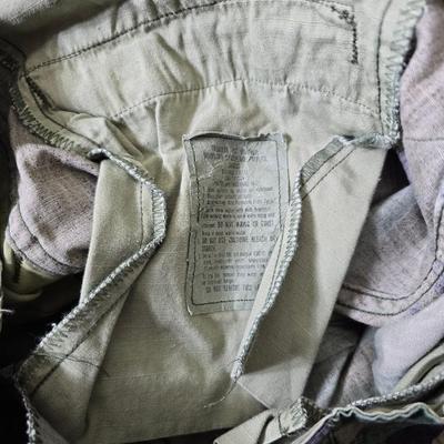 Four vintage USMC brown-dominant ERDL jungle jackets with a pair of pants - see photos for sizes