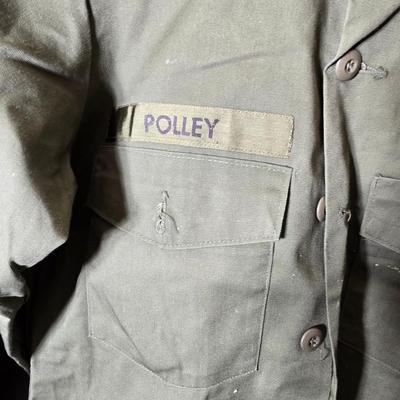 Collection of US Army OG-107 or OG-507 utility uniforms, including shirts and trousers. - See photos for size